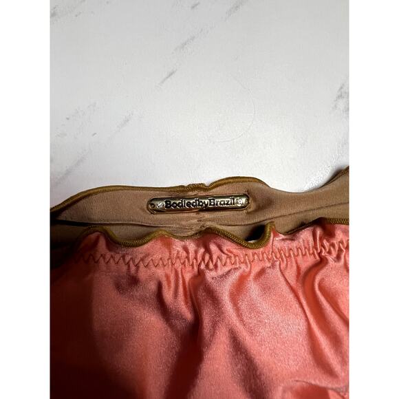 Bodied By Brazil Reversible Pink Brown Swim Bottom Scrunch Butt Brazilian Cheeky - Picture 6 of 7